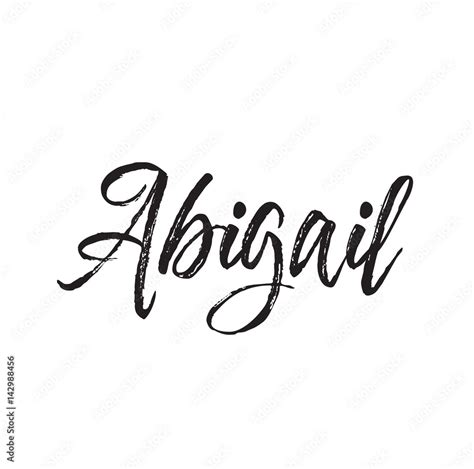 abigail, text design. Vector calligraphy. Typography poster. Stock ...