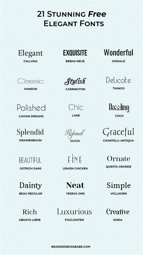 Check out these beautiful elegant fonts that are free to download and use. #logodesign # ...