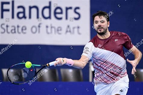 Swiss Stanislas Wawrinka Pictured Action During Editorial Stock Photo ...