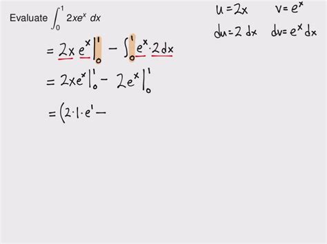 Integration By Parts Definite Integral