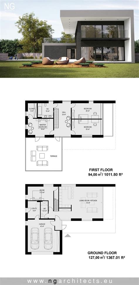 Floor Plan for Modern House Pin Em Architectural | Architektur haus, Moderne villa, Haus design