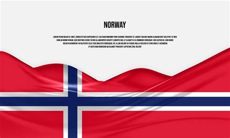 Premium Vector | Norway flag design. waving norwegian flag made of ...