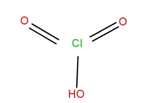 Draw the structure of the following$HCl{O_3}$