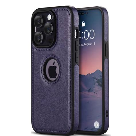 Deep Purple Leather Case- iPhone 14 pro and 14 pro max – Techifystore.pk