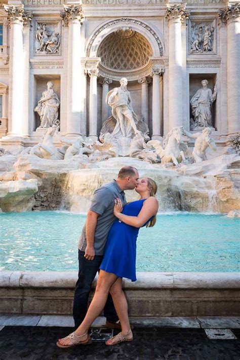 Trevi Fountain Surprise Wedding Proposal Photography | Rome Italy