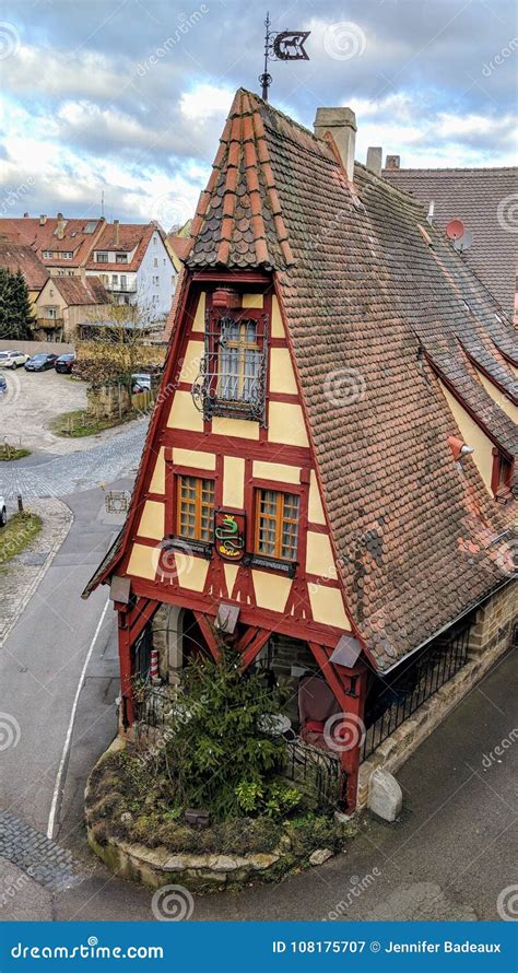 Old Bavarian House in Rothenburg Ob Der Tauber, Germany Editorial Photography - Image of ...