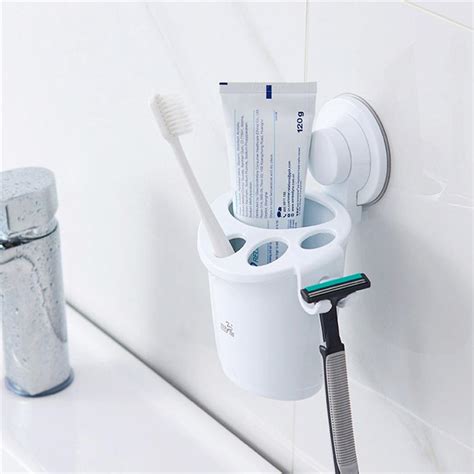 Simple Creative Toothbrush Holder Wall Mount Toothbrush Holder Bathroom ...