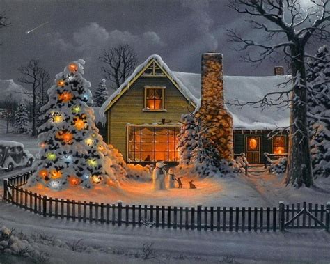 Christmas Houses Desktop Wallpapers - Top Free Christmas Houses Desktop Backgrounds ...