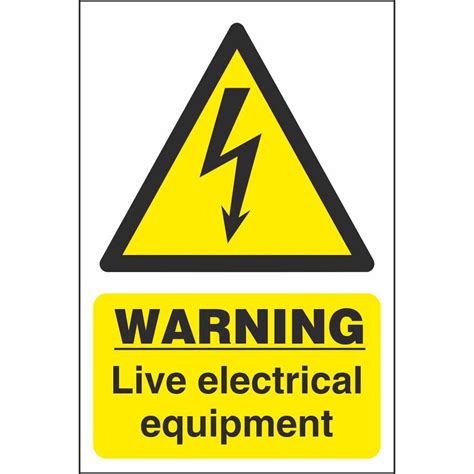 Live Electrical Equipment Warning Signs | Electrical Safety Signs