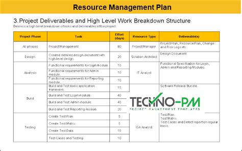 Resource Management Plan Template | Flyer Template