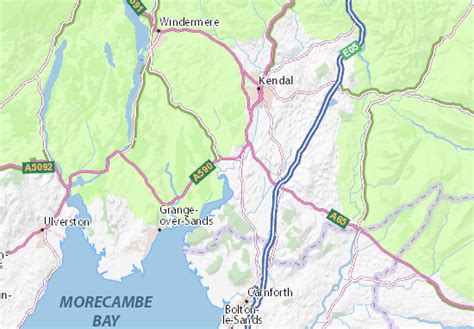 MICHELIN Levens Hall map - ViaMichelin