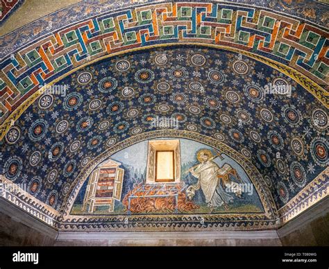 Italy, Emilia Romagna, Ravenna, the mosaics of Mausoleo di Galla ...