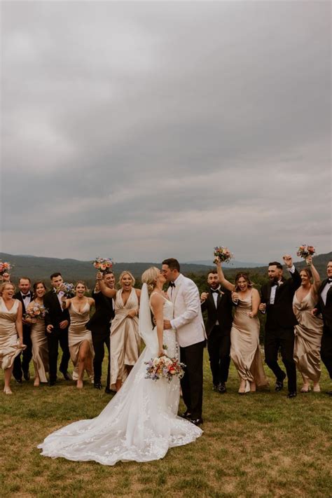 Fun Wedding Party Photo Inspiration - New Hampshire Mountain Wedding in 2024 | Black suit ...