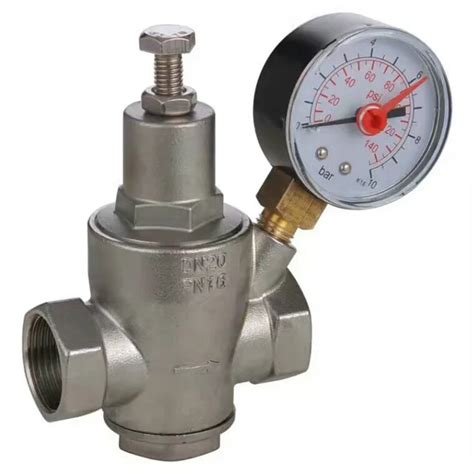 Stainless steel water pressure reducing valve Female thread Water heater Regulating valve ...