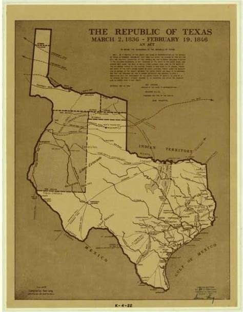 Texas history, Republic of texas, Texas map