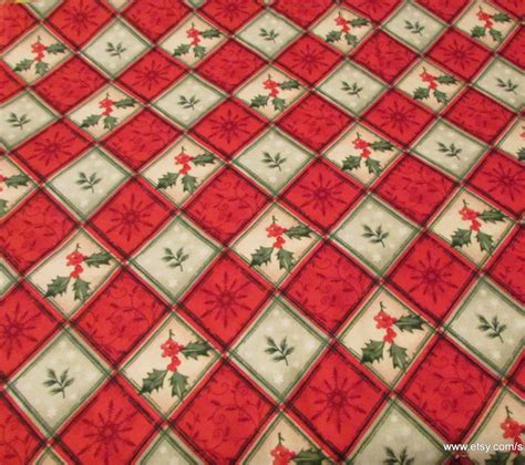 Christmas Flannel Fabric - Holly Plaid - 1 yard - 100% Cotton Flannel from SnappyBaby on Etsy Studio