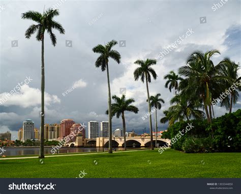 Downtown West Palm Beach Bridge Palms Stock Photo 1303344850 | Shutterstock