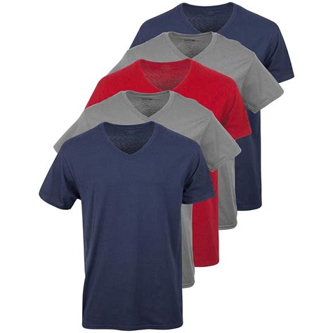 Gildan Men's V-Neck T-Shirts Multipack, Navy, Charcoal,, Red, Size XX-Large c5US | eBay