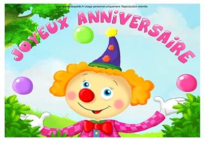 carte anniversaire enfant 4 ans