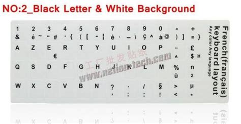 French keypad label sticker Eco-environment Plastic French keyboard ...