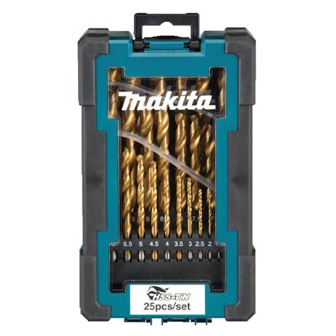 Makita D-72235 25PC ECO HSS-TIN Drill Bit Set (1-13mm)