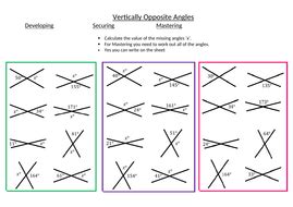 Alternate, Corresponding & Vertically Opposite Angles KS3 | Teaching ...