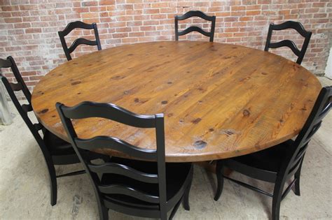 rustic 84 round table - Craftsman - Dining Tables - boston - by ...