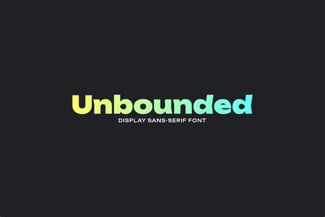 Unbounded Font Free Download | FontSwan