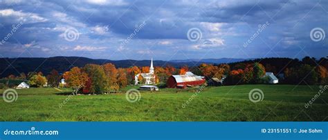 Peacham, VT in fall stock image. Image of country, living - 23151551