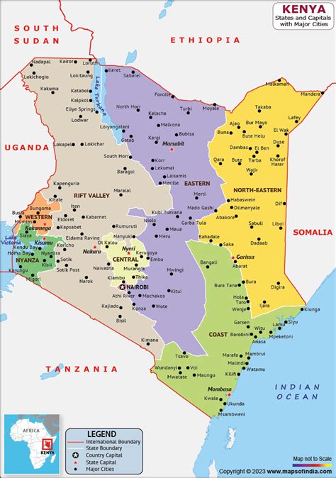 Kenya Map | HD Political Map of Kenya