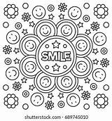 Smile Coloring Page Vector Illustration Có Sẵn Miễn Phí Bản  sketch template