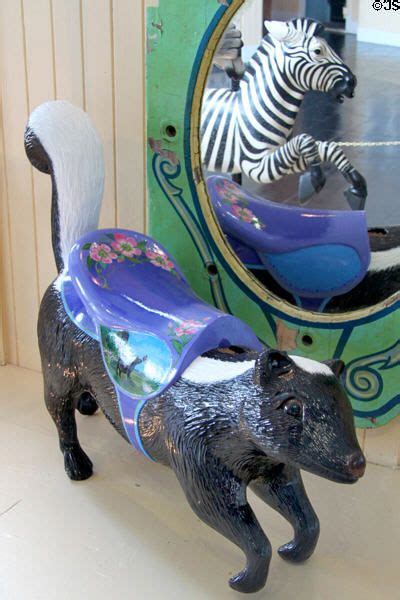 Carousel skunk by Carousel Works of Mansfield, OH at Merry-Go-Round Museum. Sandusky, OH.