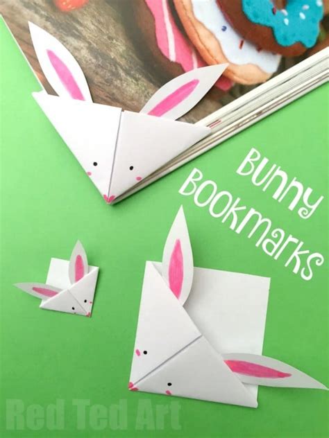 Easy Paper Bunny Bookmark - Red Ted Art's Blog