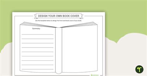 Design Your Own Book Cover Template | Teach Starter