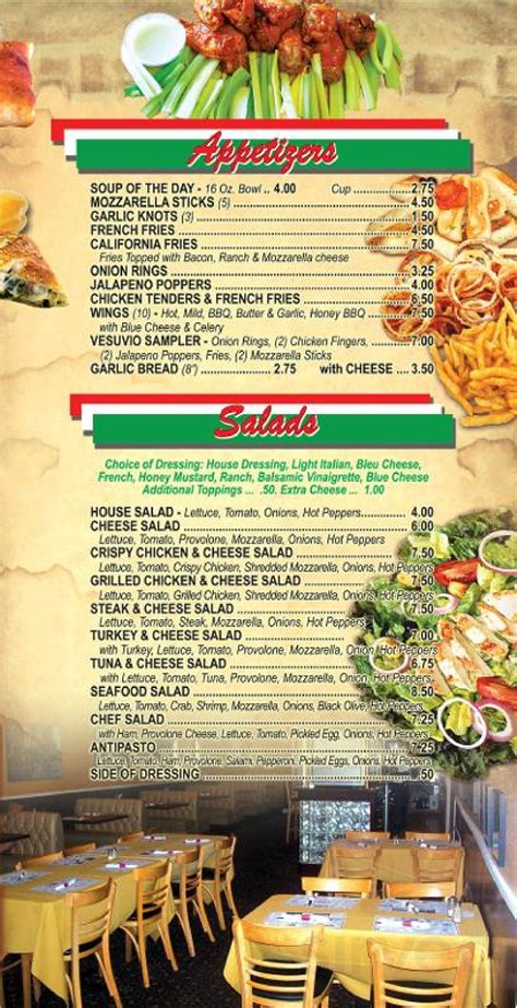 Vesuvio Pizzeria & Restaurant menu in Hazleton, Pennsylvania