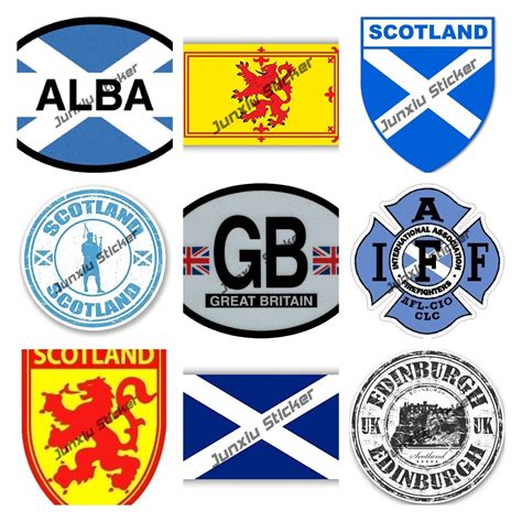 Scottish Flag Sticker Made With Durable Waterproof Materials Creativity ...