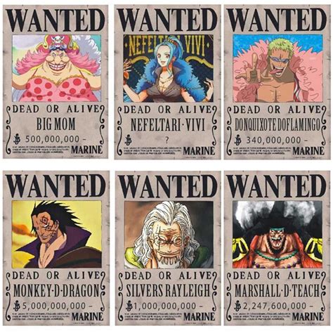 24 One Piece Anime Straw Hat Pirates Wanted Posters | Etsy