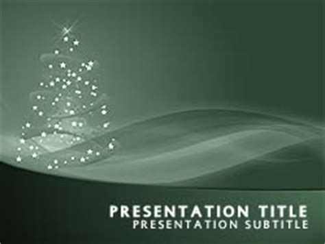 Royalty Free Happy Holidays PowerPoint Template in Green