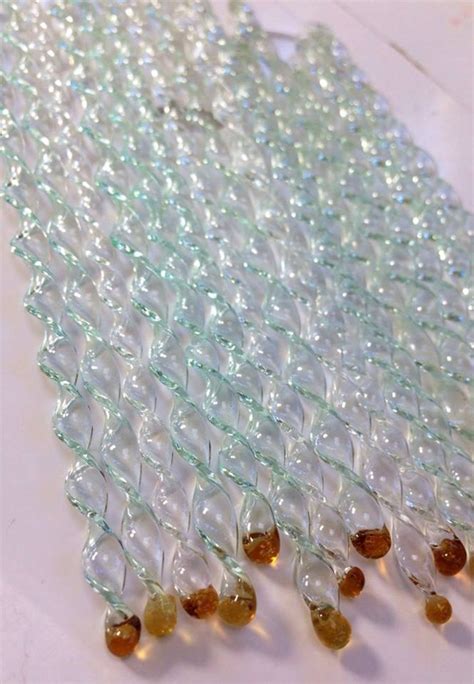 Vintage Chandelier Crystals Parts Supplies Glass Icicles Twisted With ...