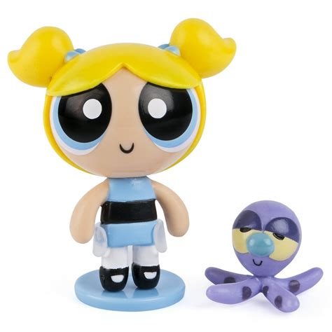 The Powerpuff Girls, 2 Inch Action Doll with Stand, Bubbles with Pet Octopus, by Spin Master ...