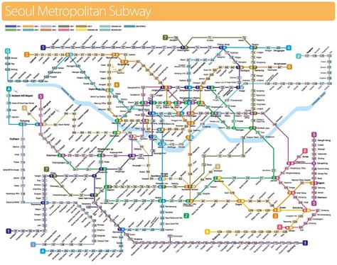 Seoul Subway Map Korea Subway Map Seoul Korea Travel - Gambaran