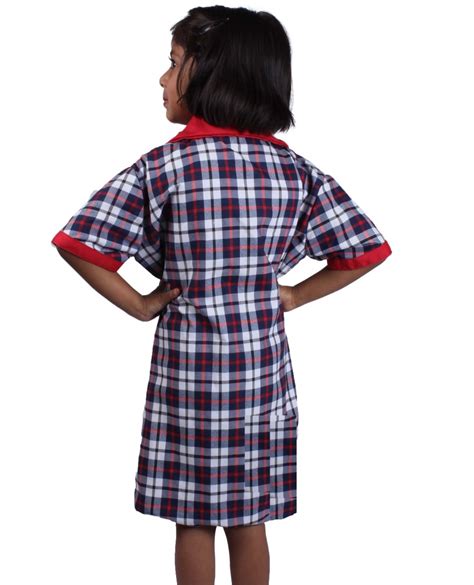 Buy KV Uniforms (KVS) - Girls Frock (1st and 2nd STD) Online - Vastra