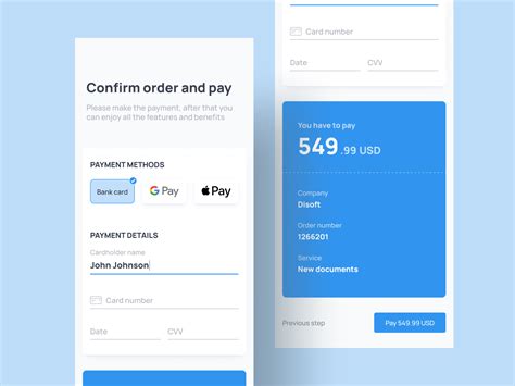 Payment checkout. Desktop+mobile. by Disoft Form Design Web, App Design, Branding Design ...