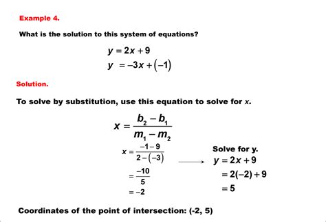 Math Example--Systems of Equations--Solving Linear Systems by Substitution: Example 4 | Media4Math