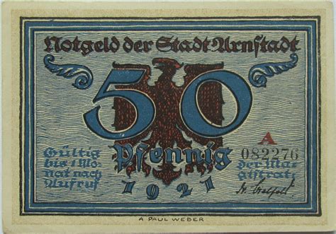 50 Pfennig (Arnstadt; History Series - Issue 1 - 954) - Ville d'Arnstadt (Thuringe) – Numista