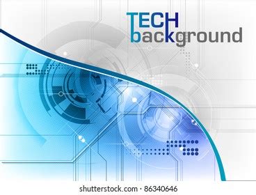 Tech Background Blue Stock Vector (Royalty Free) 86340646 | Shutterstock