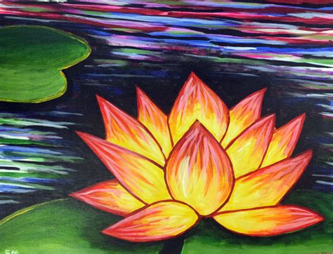 Lotus Flower Canvas Painting Kit