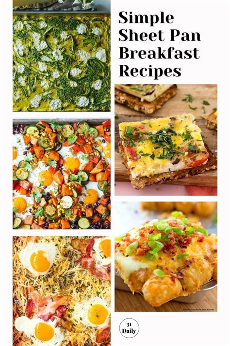 Easy Sheet Pan Breakfast Recipes and Ideas | Veggie breakfast casserole ...