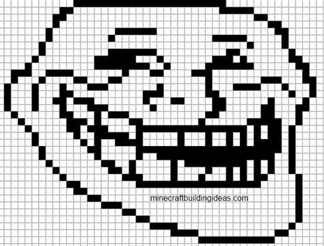 Troll Face - Minecraft Pixel Art Templates