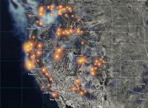 Real-Time and Interactive Map of Current Wildfires in the USA - SnowBrains